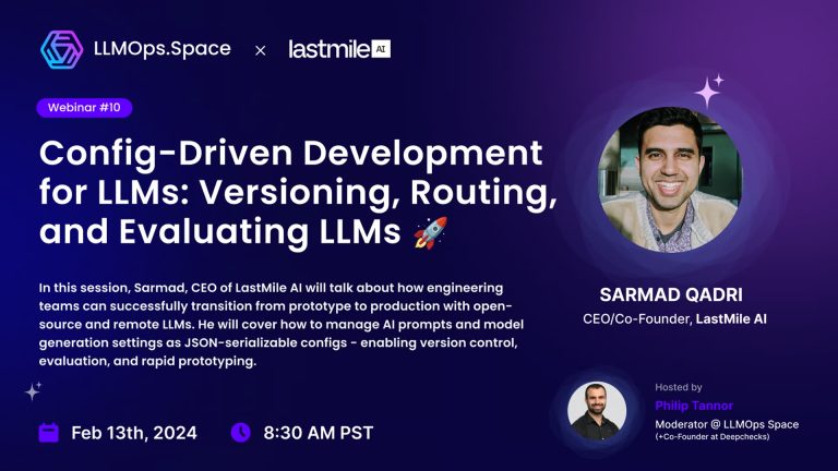 Config-Driven Development for LLMs: Versioning, Routing, & Evaluating LLMs